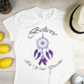 paarse DreamCatcher Geloof in je droom T-shirt