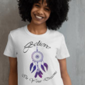 paarse DreamCatcher Geloof in je droom T-shirt