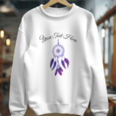 paarse Dreamcatcher met positief citaat Hoodie