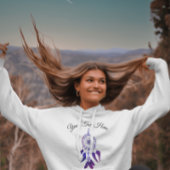 paarse Dreamcatcher met positief citaat Hoodie