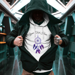  paarse Dreamcatcher met positief citaat Hoodie
