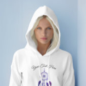 paarse Dreamcatcher met positief citaat Hoodie