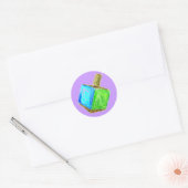Paarse Dreidel Sticker (Envelop)
