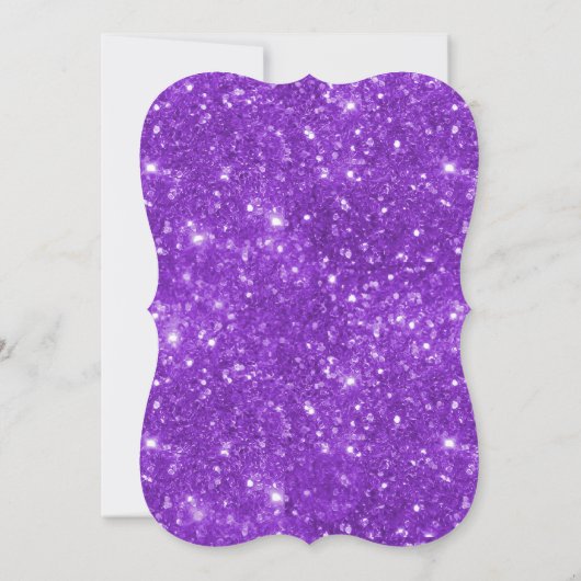 Paarse Dress en Glitter Bachelorette Party Kaart (Achterkant)