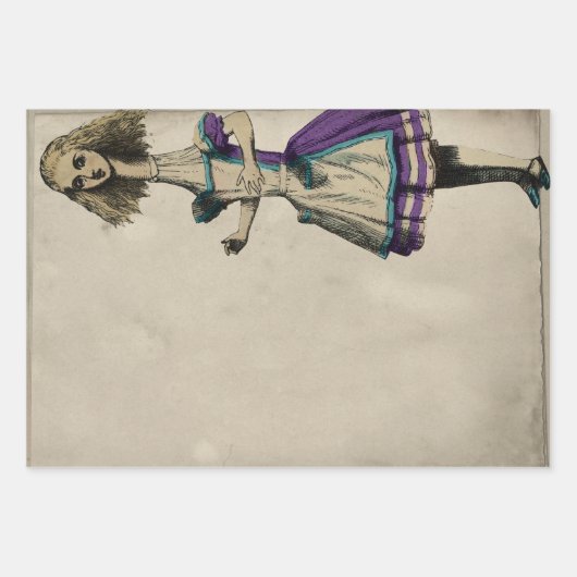 Paarse dress Tall Alice in Wonderland Inpakpapier Vel (Voorkant 3)