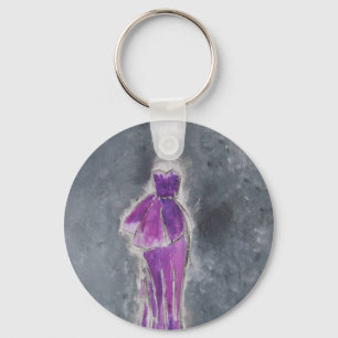 Paarse Dresss Keyring Sleutelhanger