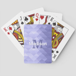 Paarse driehoek geometrie vierkant Monogram Pokerkaarten