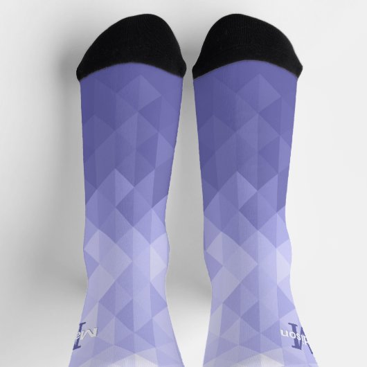 Paarse driehoek geometrie vierkant Monogram Sokken (Top)