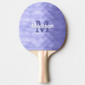 Paarse driehoek geometrie vierkant Monogram Tafeltennisbatje (Voorkant)