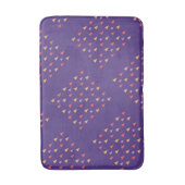 Paarse driehoek geometrisch patroon badmat (Voorkant Verticaal)