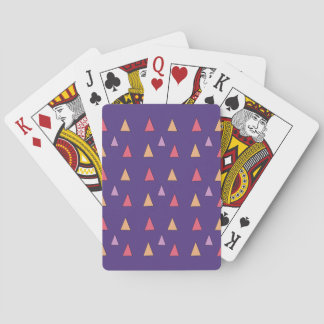 Paarse driehoek geometrisch patroon pokerkaarten