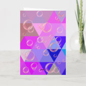 Paarse Driehoek Geometrische Parel Gelukkig Jubile Bedankkaart (Achterkant)