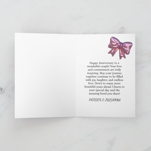 Paarse Driehoek Geometrische Parel Gelukkig Jubile Bedankkaart (Binnen)