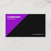 Paarse driehoekige hoek - zwart visitekaartje (Achterkant)