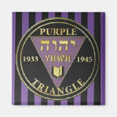 Paarse driehoekstrepen magneet (Voorkant)