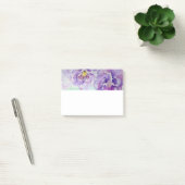 Paarse driekleur viooltje waterverf bloemige Post- Post-it® Notes (Kantoor)
