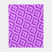 Paarse driekleurige diamantpatroon fleece deken (Voorkant)