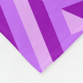 Paarse driekleurige diamantpatroon fleece deken (Hoek)