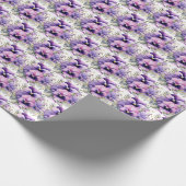 Paarse driekleurige viooltjes cadeaupapier (Hoek)