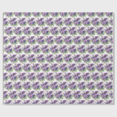 Paarse driekleurige viooltjes cadeaupapier (Vlak)