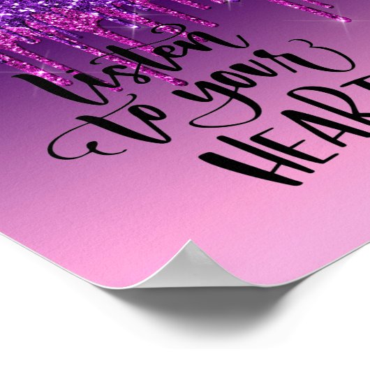 Paarse drifder Inspirerend citaat Poster (Hoek)