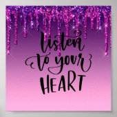 Paarse drifder Inspirerend citaat Poster (Voorkant)