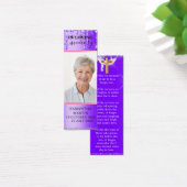 Paarse drift Memorial Funeral Bladwijzer Mini Visitekaartjes (Bureau)