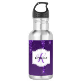 Paarse driftophangkraag waterfles (Voorkant)