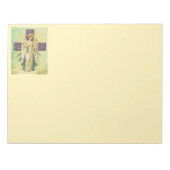 Paarse drijvende dwarsbalk notitieblok (Voorkant)