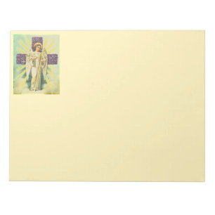 Paarse drijvende dwarsbalk notitieblok