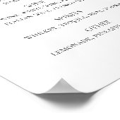 Paarse drink met florale bruiloft poster (Hoek)