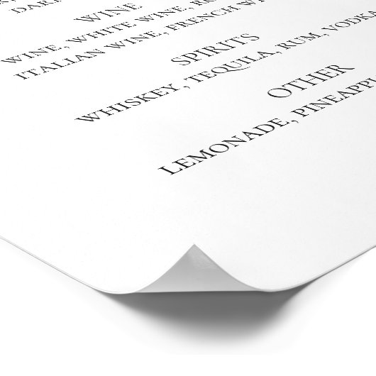 Paarse drink met florale bruiloft poster (Hoek)