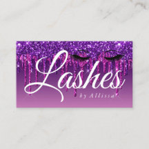 Paarse drip Glitter-look Lashes