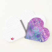 Paarse Drip Glitter Monogram iPad Smart Hoesje Notitieboek (Binnen)
