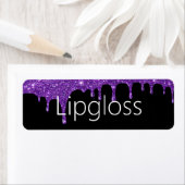 Paarse drip Lipgloss-etiket Etiket (Insitu)