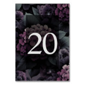 Paarse droevige bloemtafel 20 kaart (Achterkant)