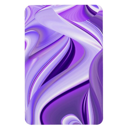 Paarse dromen, Abstracte 3D regenboogkunst Magneet (Verticaal)