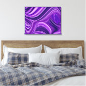 Paarse Dromen, Abstracte Fantasie Regenboog Kunst Canvas Afdruk (Insitu (Slaapkamer))