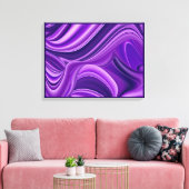 Paarse Dromen, Abstracte Fantasie Regenboog Kunst Canvas Afdruk (Insitu (Woonkamer))