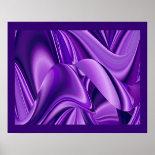 Paarse Dromen, Abstracte Fantasie Regenboog Kunst Poster