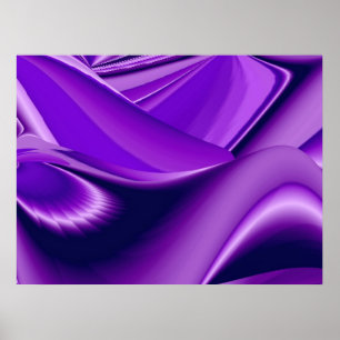 Paarse Dromen, Abstracte Fantasie Regenboog Kunst Poster