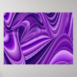 Paarse Dromen, Abstracte Fantasie Regenboog Kunst Poster