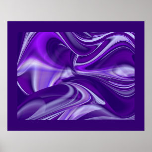 Paarse Dromen, Abstracte Fantasie Regenboog Kunst Poster