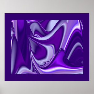 Paarse Dromen, Abstracte Fantasie Regenboog Kunst Poster