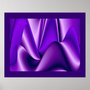 Paarse Dromen, Abstracte Fantasie Regenboog Kunst Poster