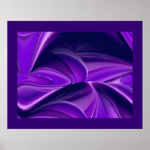 Paarse Dromen, Abstracte Fantasie Regenboog Kunst Poster