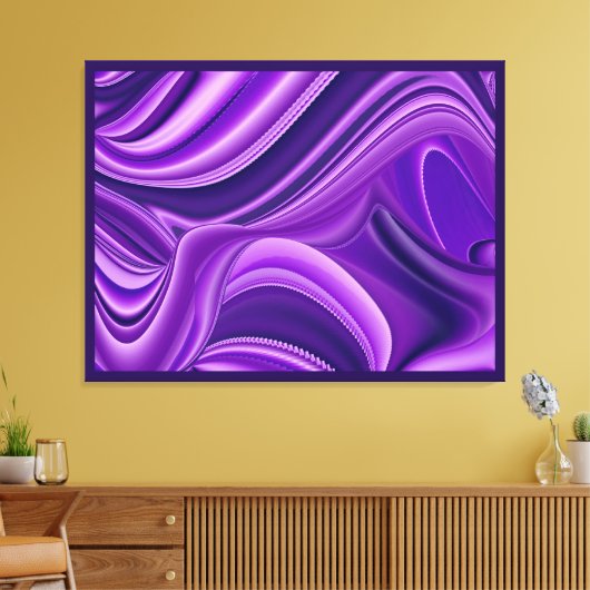 Paarse dromen, Abstracte Fantasy Rainbow Art Canvas Afdruk (Insitu (Woonkamer))