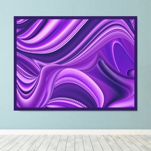 Paarse dromen, Abstracte Fantasy Rainbow Art Canvas Afdruk (Insitu (Houten vloer))