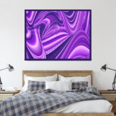 Paarse dromen, Abstracte Fantasy Rainbow Art Canvas Afdruk (Insitu (Slaapkamer))