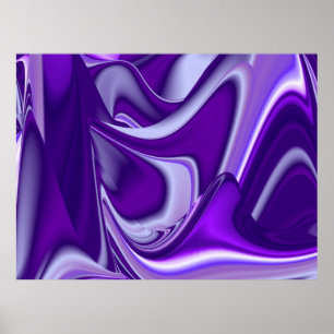 Paarse dromen, Abstracte Fantasy Rainbow Art Poster